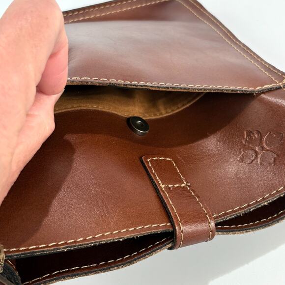 EUC Patricia Nash Purse Smooth Leather Venezia Crossbody Bag Boho Hippie Handbag - Picture 6 of 11